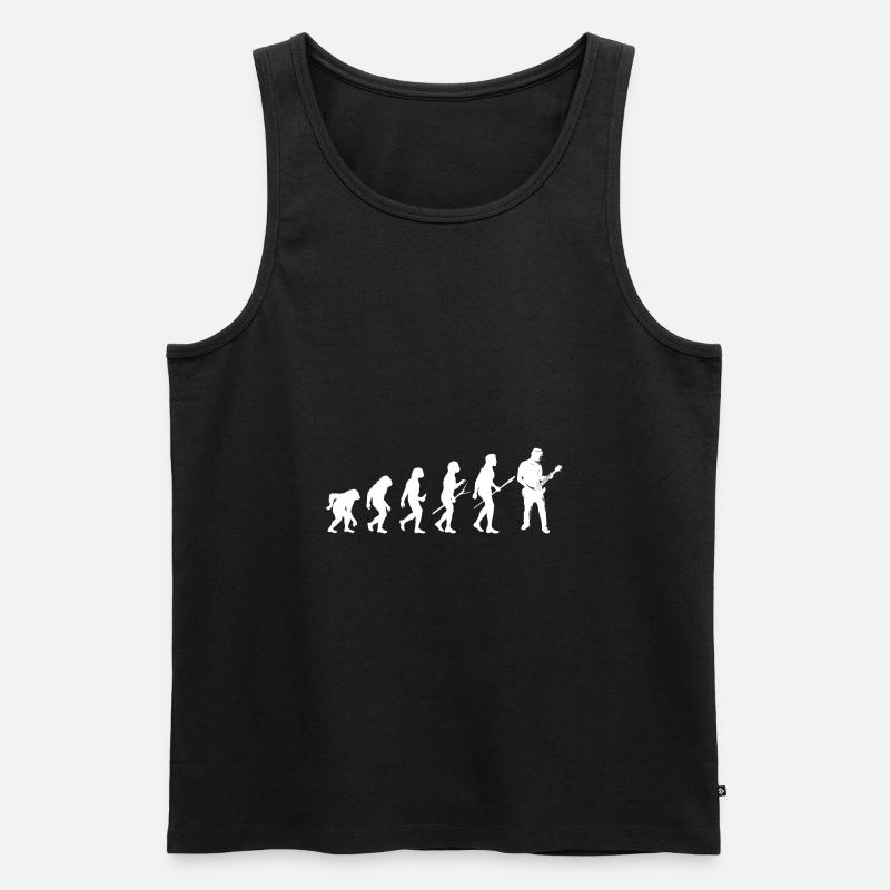 guitar gitarre evolution - Männer Premium Bio Tank Top - Schwarz
