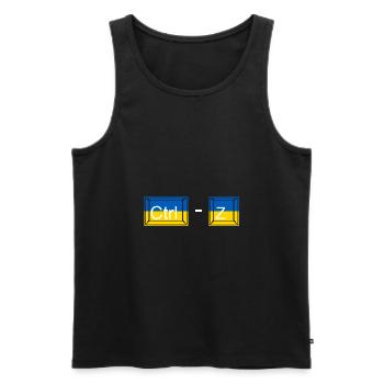 Ctrl - Z / Ctrl minus Z / no war / Ukraine - Russ - Männer Premium Bio Tank Top - Schwarz - Vorne - AI Model Male 178 light (178cm)
