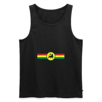 Drapeau Rasta Reggae Lion reggaeton - Débardeur bio Premium Homme - noir - Devant - AI Model Male 178 light (178cm)