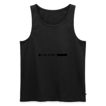 Logo Take me - Men's Premium Organic Tank Top - black - Front - Michal (187cm)