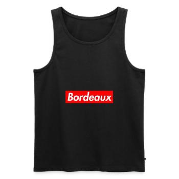 Bordeaux, Ville en France - Débardeur bio Premium Homme - noir - Devant - AI Model Male 178 light (178cm)