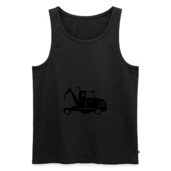Truck, LKW, Abschlepper - Männer Premium Bio Tank Top - Schwarz - Vorne - Michal (187cm)