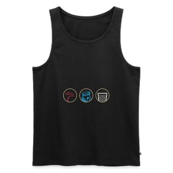 Hessen Geschenk Hessisch Babbel Apfelwein Appelwoi - Männer Premium Bio Tank Top - Schwarz - Vorne - AI Model Male 178 light (178cm)