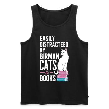 Katze Birma Geschenk - Männer Premium Bio Tank Top - Schwarz - Vorne - Michal (187cm)