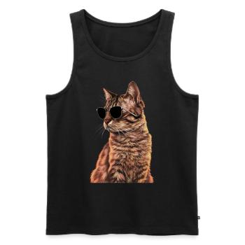 Sonnenbrillen für American Wirehair Geschenk - Männer Premium Bio Tank Top - Schwarz - Vorne - Michal (187cm)
