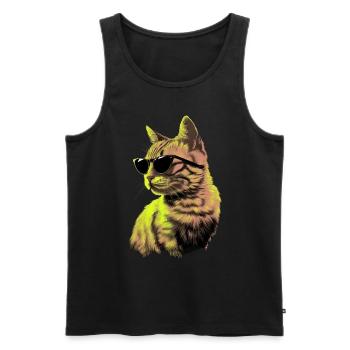 Sonnenbrille für Japanese Bobtail-Katzen Geschenk - Männer Premium Bio Tank Top - Schwarz - Vorne - Michal (187cm)