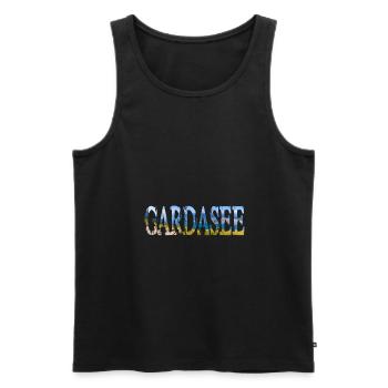 Gardasee Italien - Männer Premium Bio Tank Top - Schwarz - Vorne - AI Model Male 178 light (178cm)