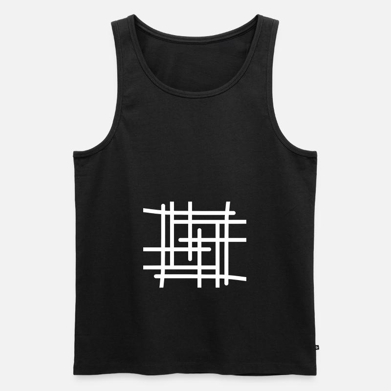 Kunst abstrakt - Männer Premium Bio Tank Top - Schwarz