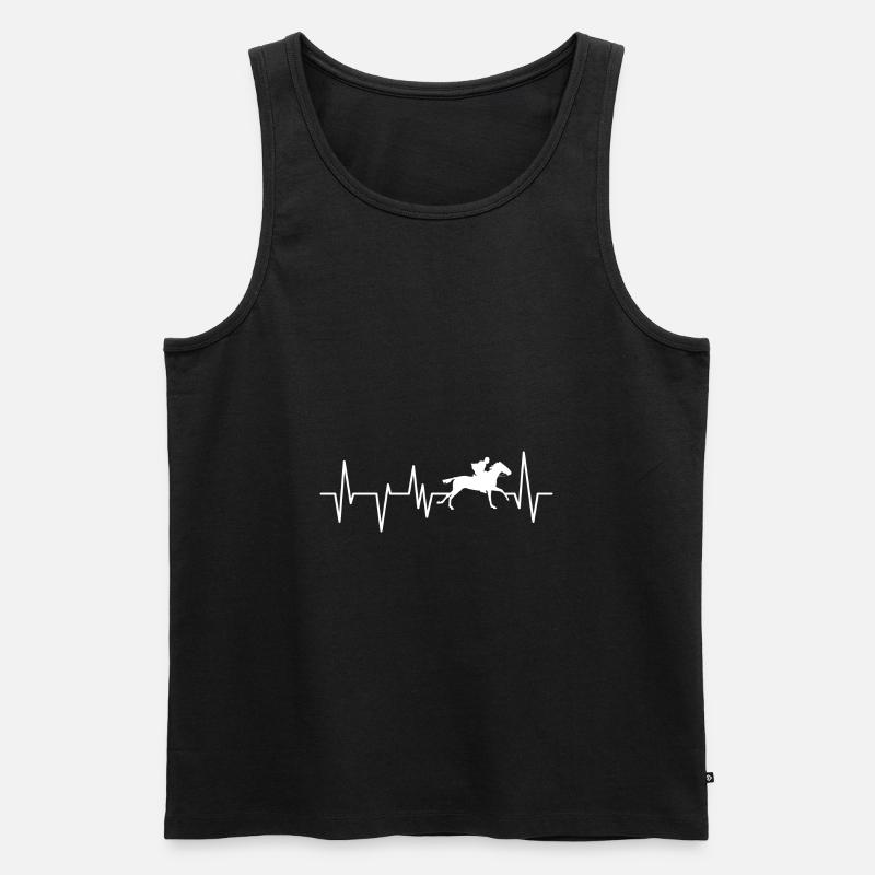 Pferde Pferd Reiten - Männer Premium Bio Tank Top - Schwarz