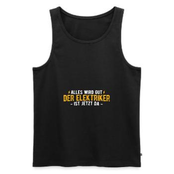 Elektriker Elektrik - Männer Premium Bio Tank Top - Schwarz - Vorne - Michal (187cm)