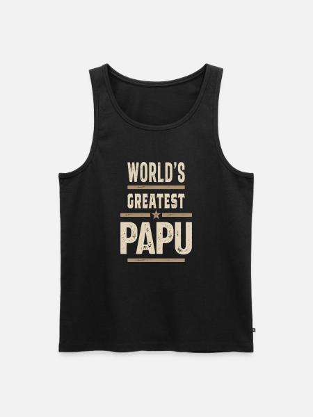 Greatest Papu - Men's Premium Organic Tank Top - black