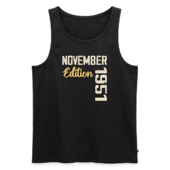 Born in November 1951 - Edition 1951 - Men's Premium Organic Tank Top - black - Front - Michal (187cm)
