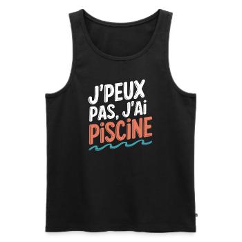 J'peux pas, j'ai piscine - Débardeur bio Premium Homme - noir - Devant - Michal (187cm)