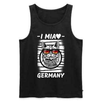 Drapeau allemand Drapeau allemand Utilisé Look Home - Débardeur bio Premium Homme - noir - Devant - AI Model Male 178 light (178cm)