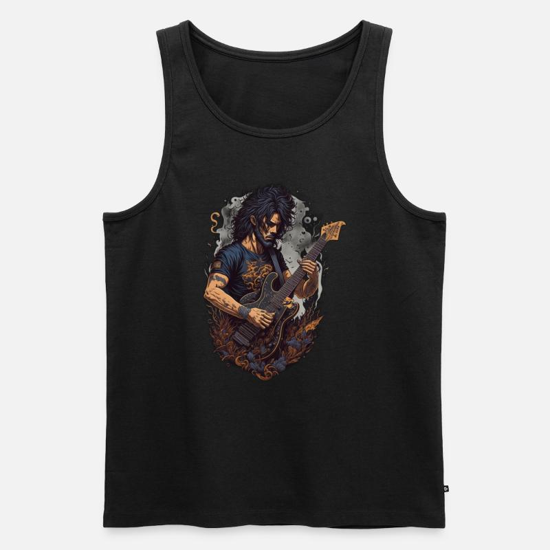 Umm guitarrista - Männer Premium Bio Tank Top - Schwarz
