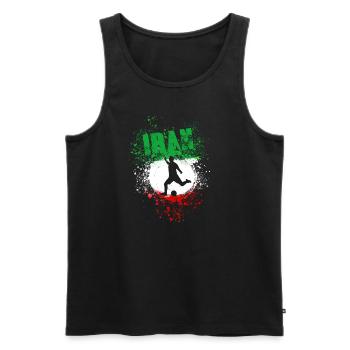 Iran, Soccer,Soccer Player,Free Iran,Flag - Men's Premium Organic Tank Top - black - Front - AI Model Male 178 light (178cm)
