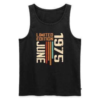 June 1975 Birthday Gift June 1975 Retro 1975 - Men's Premium Organic Tank Top - black - Front - AI Model Male 178 light (178cm)