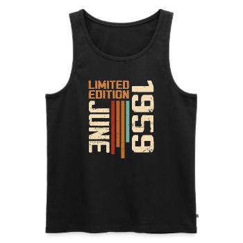 Juni 1959 Geburtstagsgeschenk Juni 1959 Retro 1959 - Männer Premium Bio Tank Top - Schwarz - Vorne - AI Model Male 178 light (178cm)