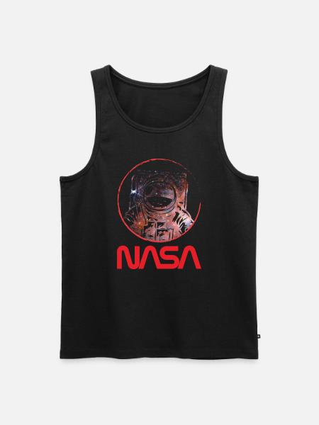 NASA Logo En Astronaut In Galaxie Ontwerp - Mannen Premium Bio Tanktop - zwart