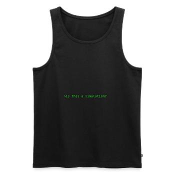 Simulation Programming Informatic Geschenk Spruch - Männer Premium Bio Tank Top - Schwarz - Vorne - AI Model Male 178 light (178cm)