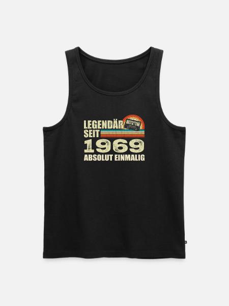 Legendary since 1969 - absolutely unique - Men's Premium Organic Tank Top - black