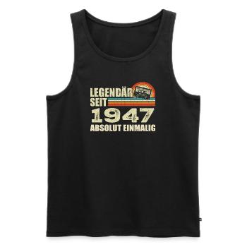 Légendaire depuis 1947 - absolument unique - Débardeur bio Premium Homme - noir - Devant - Michal (187cm)