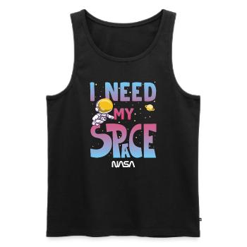 NASA I Need My Space Drôle De Design - Débardeur bio Premium Homme - noir - Devant - Michal (187cm)