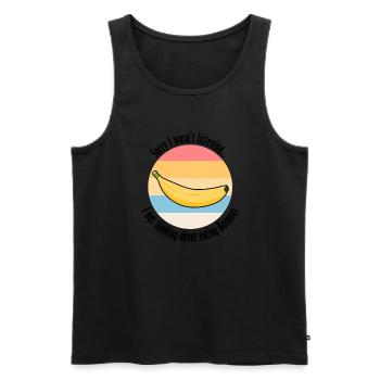Eating Bananas Exotic Healthy Fruits - Men's Premium Organic Tank Top - black - Front - AI Model Male 178 light (178cm)