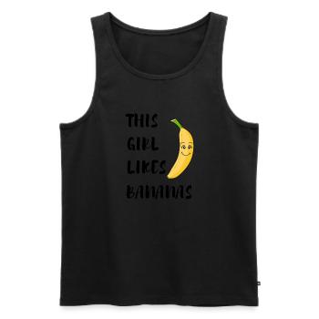 Fruit Lover Healthy Bananas Exotic Fruits - Men's Premium Organic Tank Top - black - Front - AI Model Male 178 light (178cm)