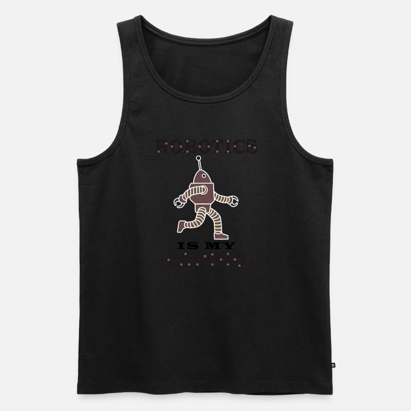 Mechaniker, Roboter, Robotik, Technik - Männer Premium Bio Tank Top - Schwarz