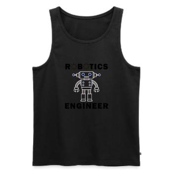 Hobby Robotics Ingénierie - Débardeur bio Premium Homme - noir - Devant - Michal (187cm)