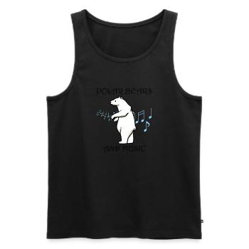 Eisbären und Musikmusiker Wilderness Animal - Männer Premium Bio Tank Top - Schwarz - Vorne - Michal (187cm)