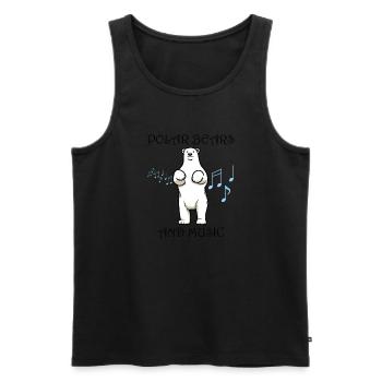 Nette Eisbären Musiknoten für Musiker - Männer Premium Bio Tank Top - Schwarz - Vorne - Michal (187cm)