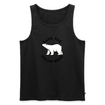 Rette Eisbären Wildlife Cute Pola Bear - Männer Premium Bio Tank Top - Schwarz - Vorne - Michal (187cm)