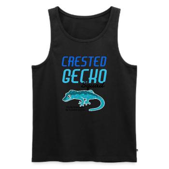 Crested Geckos Squad, dicton ironique, mignon - Débardeur bio Premium Homme - noir - Devant - Michal (187cm)