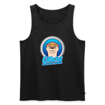 Otters Smile Cute Nature Sea Otters Wilderness - Men's Premium Organic Tank Top - black - Front - Michal (187cm)