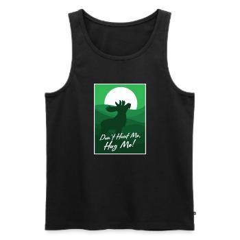 Hug Me Cute Moose Nature Wildlife Animal Forest - Men's Premium Organic Tank Top - black - Front - Michal (187cm)