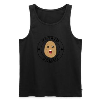 Potato Squad Healthy Cooking Hobby Chef - Men's Premium Organic Tank Top - black - Front - AI Model Male 178 light (178cm)