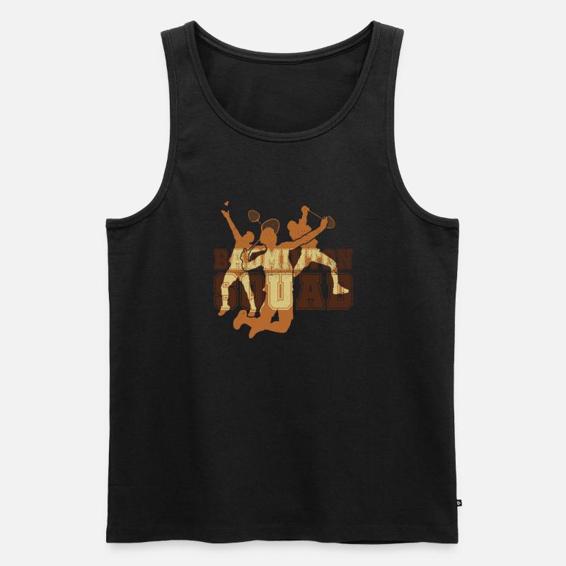 Badminton Squad Ironisches Zitat - Männer Premium Bio Tank Top - Schwarz