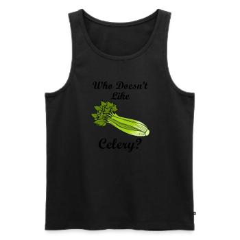 Celery Food Vegetable Delicious Leek - Men's Premium Organic Tank Top - black - Front - Michal (187cm)