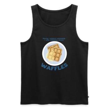 Thinking About Waffles Hobby Chef Syrup - Men's Premium Organic Tank Top - black - Front - Michal (187cm)