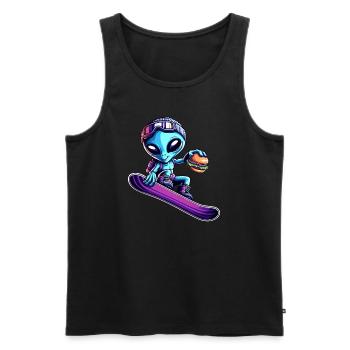 Alien Snowboard Hamburg Adventure - Men's Premium Organic Tank Top - black - Front - Michal (187cm)