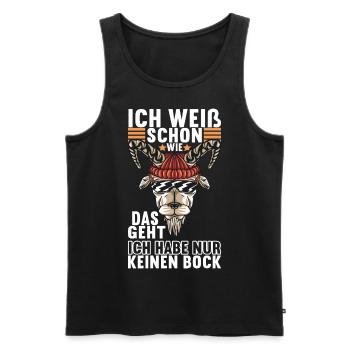 Lustige Sprüche Witzige Sprüche - Männer Premium Bio Tank Top - Schwarz - Vorne - AI Model Male 178 light (178cm)