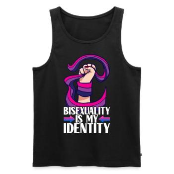 Bisexuels LGBTQ - Débardeur bio Premium Homme - noir - Devant - AI Model Male 178 light (178cm)