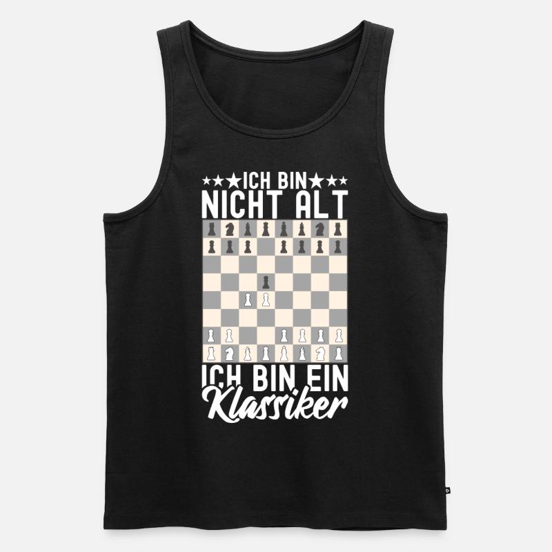 Schach Schachspieler - Männer Premium Bio Tank Top - Schwarz