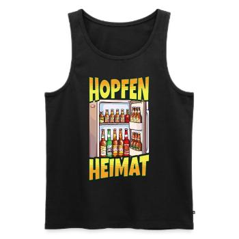 Beer Fridge Beer Bottles Men Drinking Funny - Men's Premium Organic Tank Top - black - Front - AI Model Male 178 light (178cm)