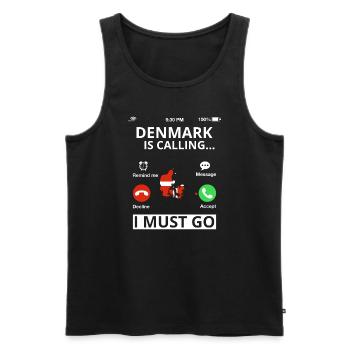 Danemark Drapeau Scandinavie Drapeau danois Tour - Débardeur bio Premium Homme - noir - Devant - Michal (187cm)
