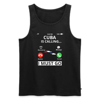 Kuba Flagge Karibik Urlaub Cuba Reise Havanna - Männer Premium Bio Tank Top - Schwarz - Vorne - AI Model Male 178 light (178cm)