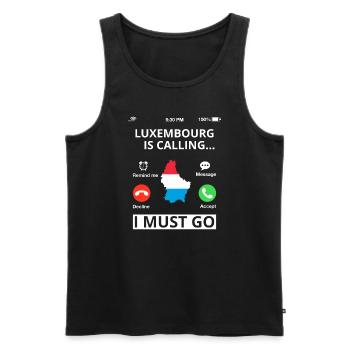 Luxembourg flag Luxembourg flag Home - Men's Premium Organic Tank Top - black - Front - AI Model Male 178 light (178cm)