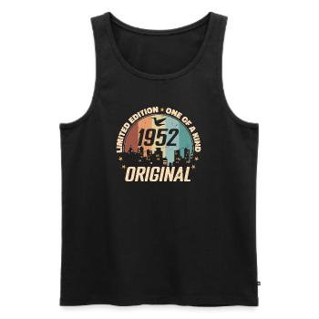 1952 Geburtstagsgeschenk Timeless '52 Vintage 1952 - Männer Premium Bio Tank Top - Schwarz - Vorne - Michal (187cm)